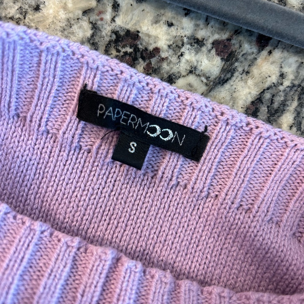 Purple knit tank top size small - Picture 3 of 3